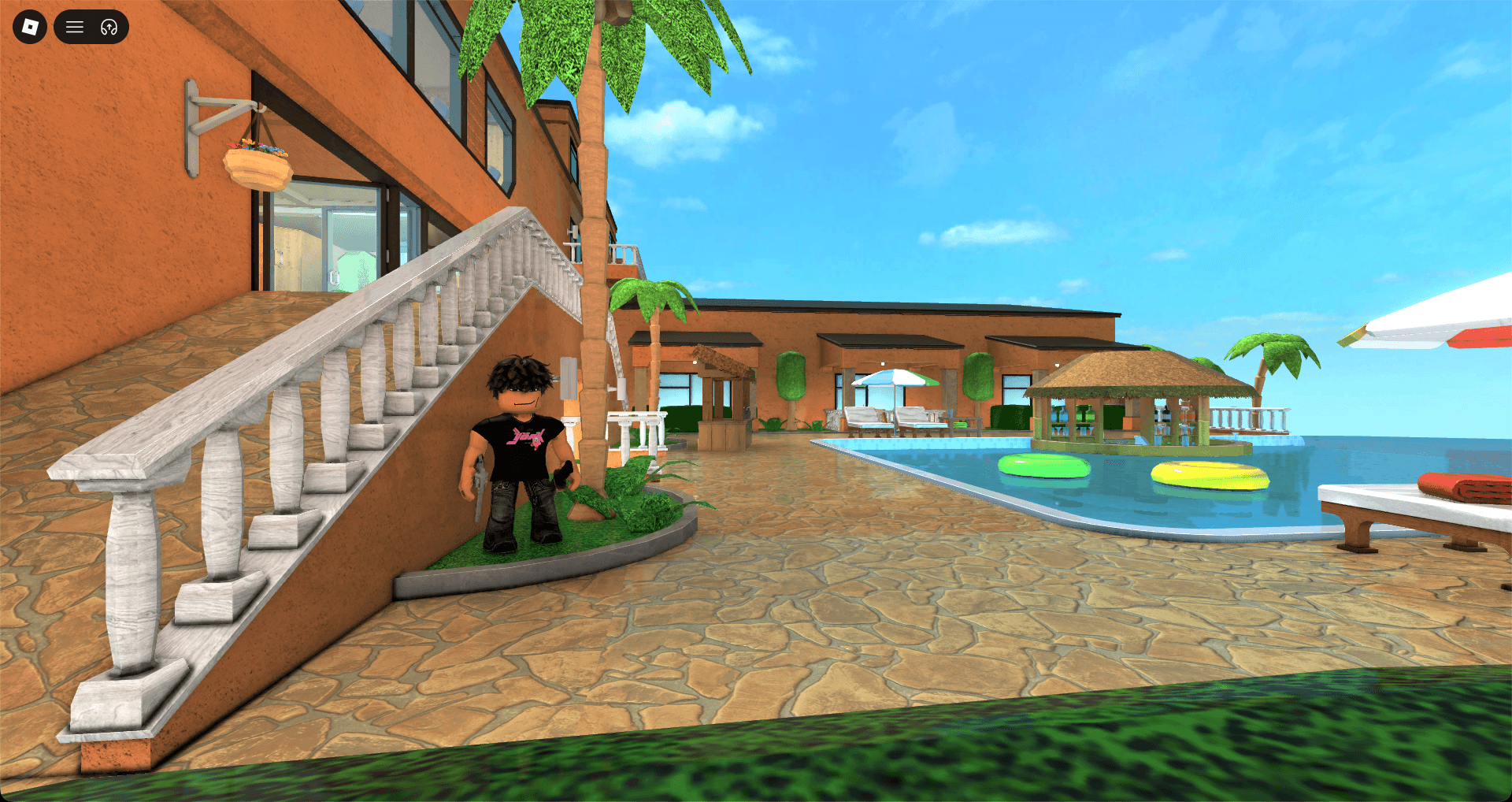 The same Roblox scene with PrismShade enabled